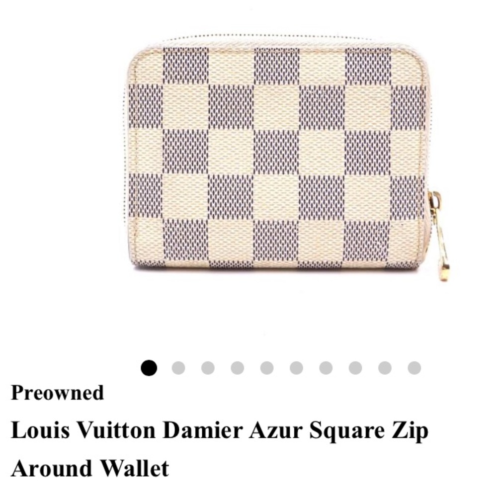 Louis Vuitton Damien Azur zipper wallet